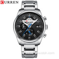 CURREN Watch 8352 For Men Fashion Quartz Sports Wristwatch Chronograph Clock Stainless Steel Male Watches Men Wrist Reloj Hombre